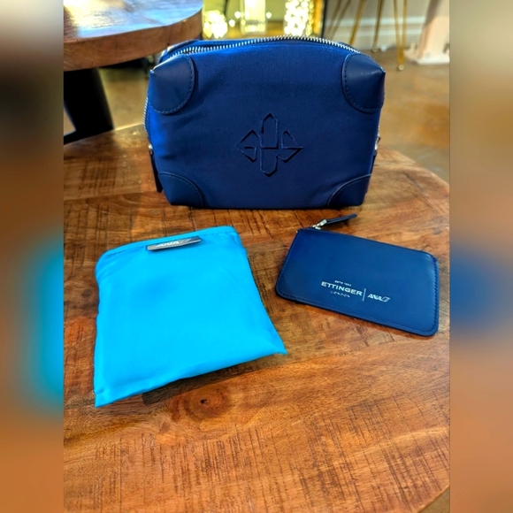 ANA First Class Amenity Kit / Pouch by ETTINGER LONDON (Navy) - Picture 1 of 9
